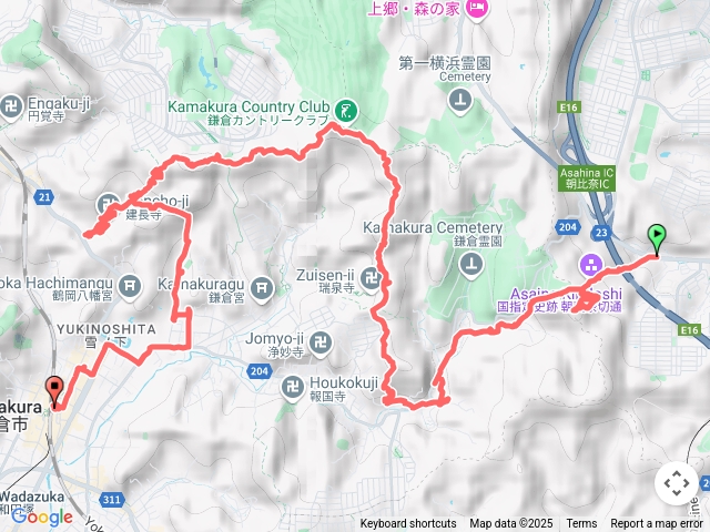 20250430日本三刷/鎌倉朝比奈切通與天園步道：朝比奈公車站-朝比奈切通-光觸寺-大慈寺跡-胡桃山-天園步道-太平山-十王岩-半僧坊-建長寺-回春院-西御門-小町通-秋本晚餐（獨行）