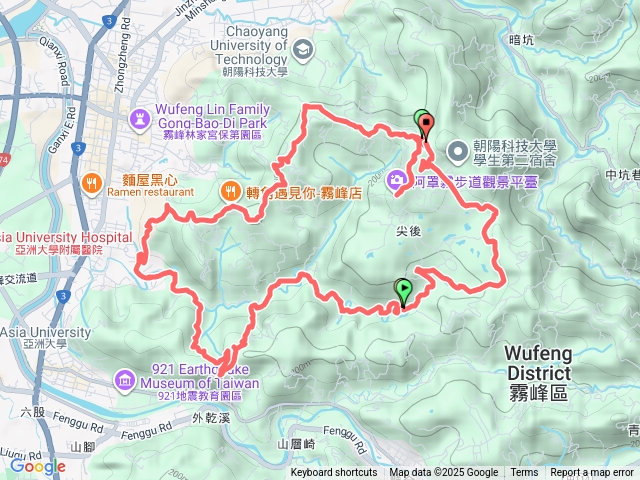 霧峰朝陽國家公園、阿罩霧觀景平台、阿罩霧山、省議會、好漢坡、忘憂亭、尖後O繞預覽圖
