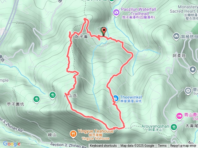 猴山岳主峰、前鋒、北峰、北北峰及深坑林家草厝O型