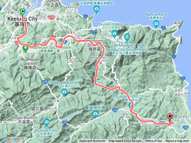 基隆經三貂到貢寮