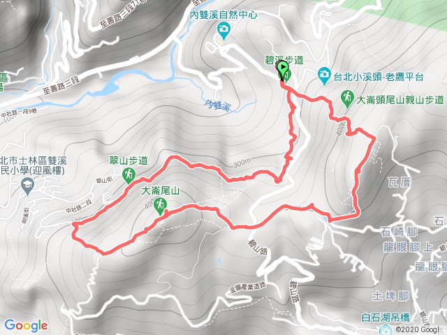 石頭厝登山口 - 大崙頭山 - 大崙尾山環狀線