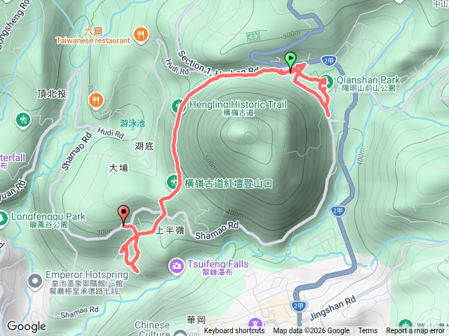 2026-06-28 前山公園連走明玄宮─陽明湖→前山公園→湖山綠地→橫嶺古道→半嶺水圳步道→明玄宮預覽圖