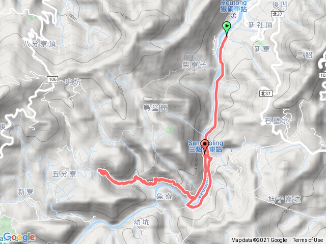 三貂嶺瀑布群（醫護所-三貂嶺車站）