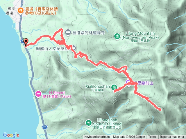 屏鵝公路上里龍山原路來回預覽圖