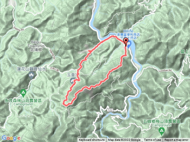 20220101 五峰天際線 上坪 五指山 大隘山 O型