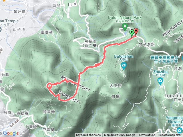 二子坪、面天山、向天山、向天池、面天坪、二子坪
