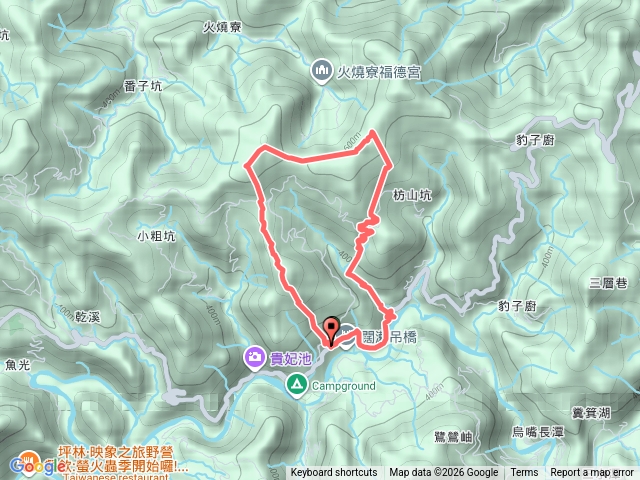 英速魔法學院-楣子寮尖-枋山坑稜線-枋山坑崙-枋山坑古道O形