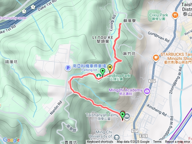 崎頭步道山頂公園瓊子湖山來回預覽圖