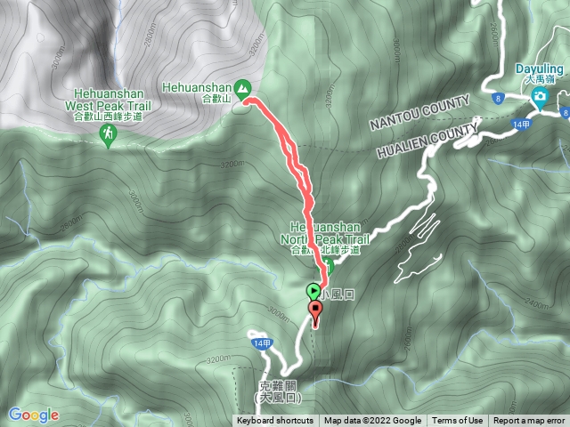 合歡北峰呼呼的吹