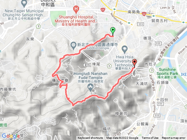 國強嶺上南勢角山 興南登山口下行