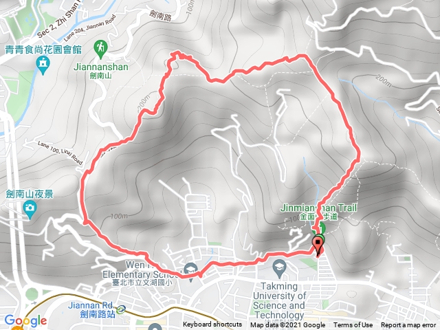 金面山→劍南路O型