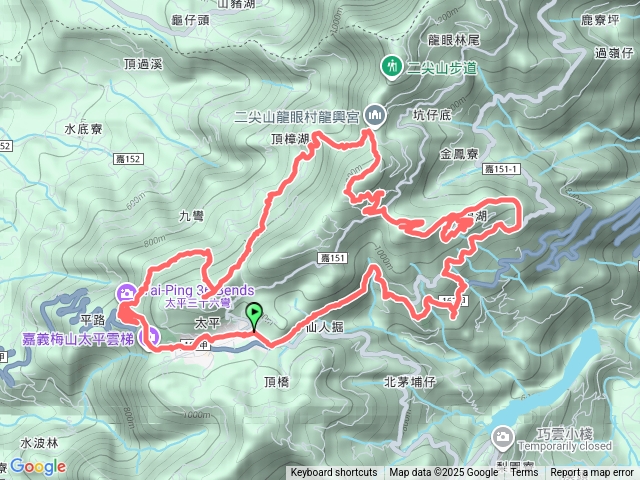 雲嘉連峰北段西麓民番界碑、三古道（大坪古道、學生古道、龍興古道）、太平山、馬鞍山、碧湖山、琥珀社咖啡莊園、上碧湖步道、碧湖步道