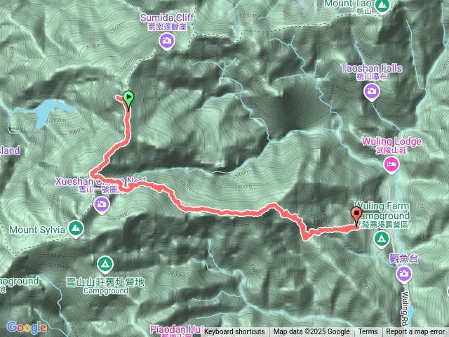 雪山北下登山口