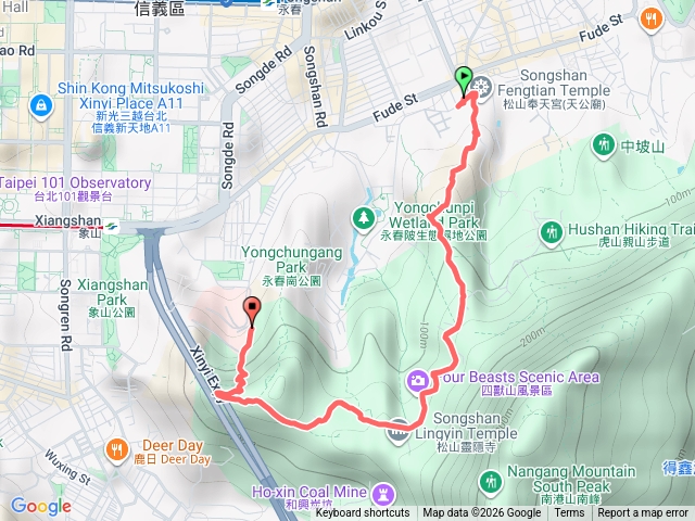 松山奉天宮四獸山市療步道