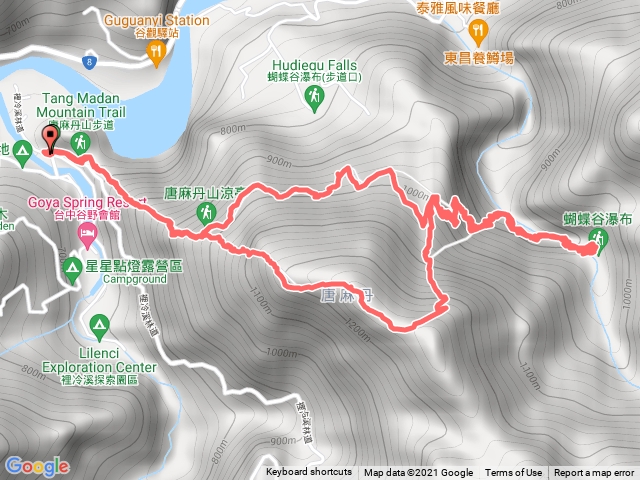 20210925唐麻丹山 裡冷登山口 蝴蝶蝶谷瀑布O型