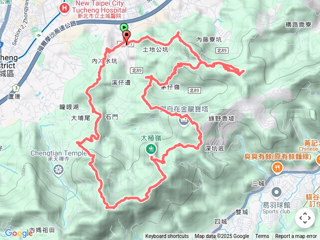 土城17連峰 崙子山-清水石門山-南天母山-天上山-七城旺旺嶺-五城山-太極嶺-將軍嶺-文筆山-18份山-茅仔嶺-二尖山-牛埔頭山-新加坡山-清水大尖山-青龍嶺-內冷水坑山