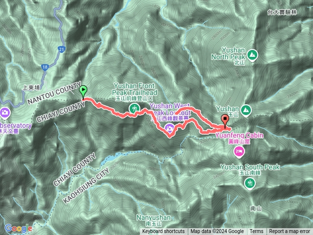 玉山登山口到西峰預覽圖