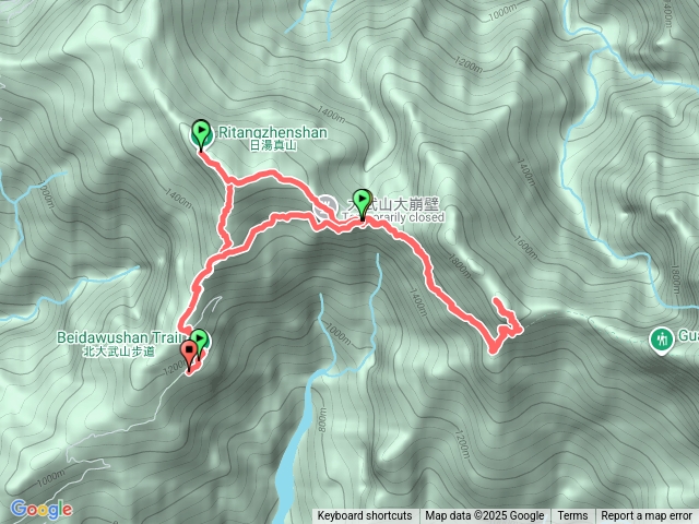 日湯真山西大武山