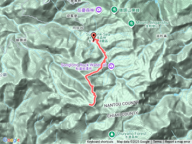 鹿屈山杉林溪飯店來回