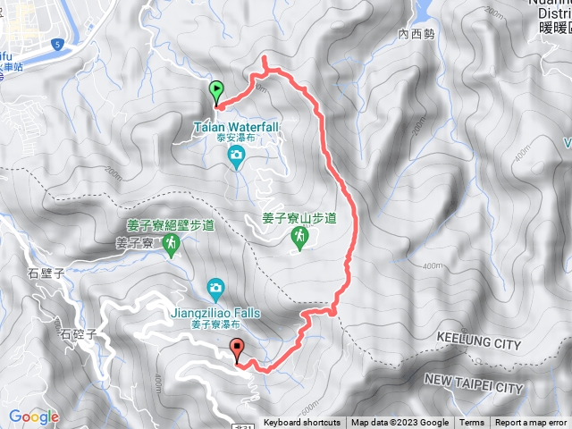 七堵拔西猴山、內西勢坑山、內西勢坑砲台、汐止姜子寮古道