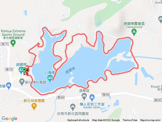 虎頭埤環湖步道，虎頭山，虎溪釣月、虎嶼歸雲、虎頭倒影、閘口飛泉、江亭坐月、濠上觀魚、水橋虹影、孤嶼螺痕