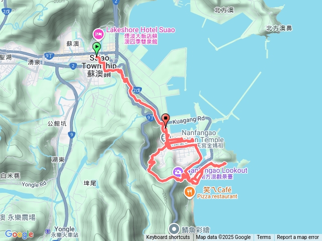 蘇澳砲台山-南方澳漁港-情人灣-南方澳觀景台-南方澳漁港