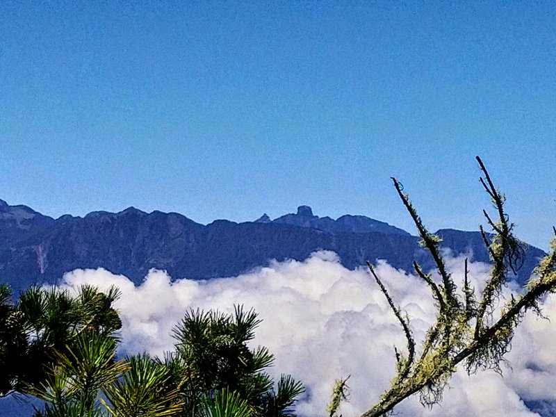 魔葉名病山頂眺望大小霸尖山