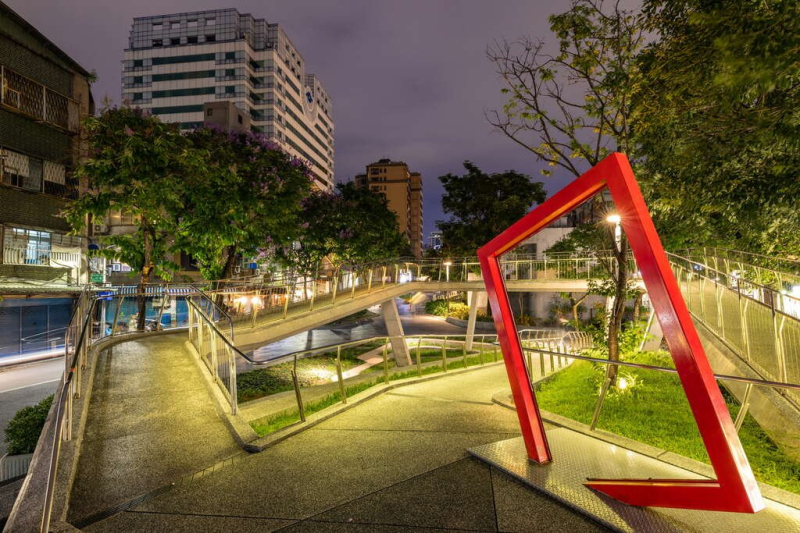 捷運中山站街區、心中山線形公園
