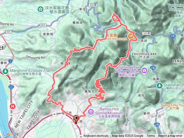 向天池-向天山-面天山-菜公坑山-中正山O繞