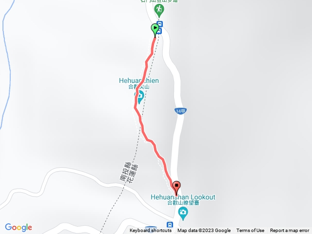 合歡尖山逆走-石門山起咖啡屋下