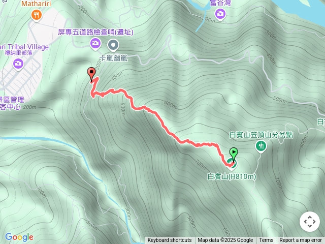 白賓山前登山口