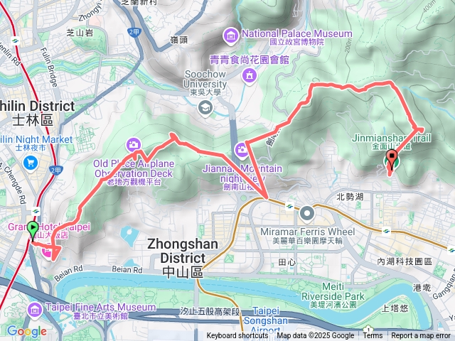 劍潭上金面山下