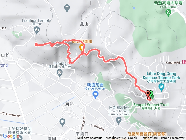 鳳崎落日步道 正常去捷徑回