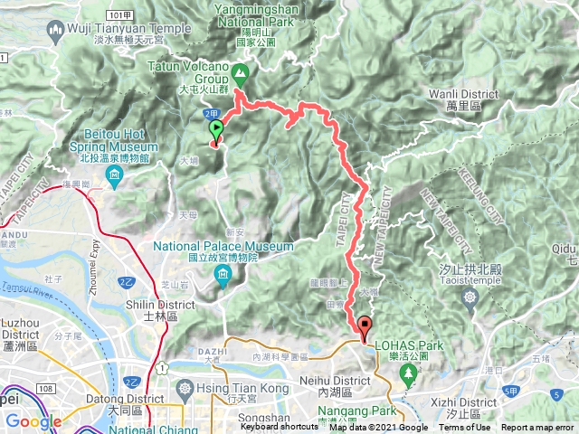 陽明山東五峰連內湖東稜縱走