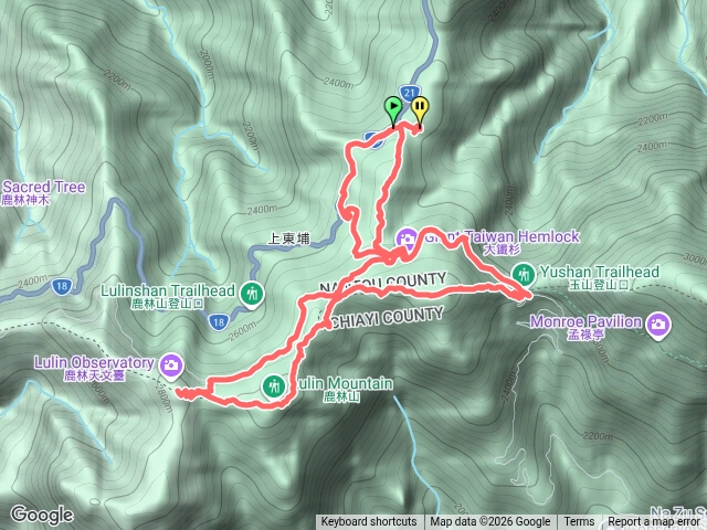 塔塔加三山（麟趾-鹿林-鹿林前）玉山登山口上/東埔大草原步道下預覽圖