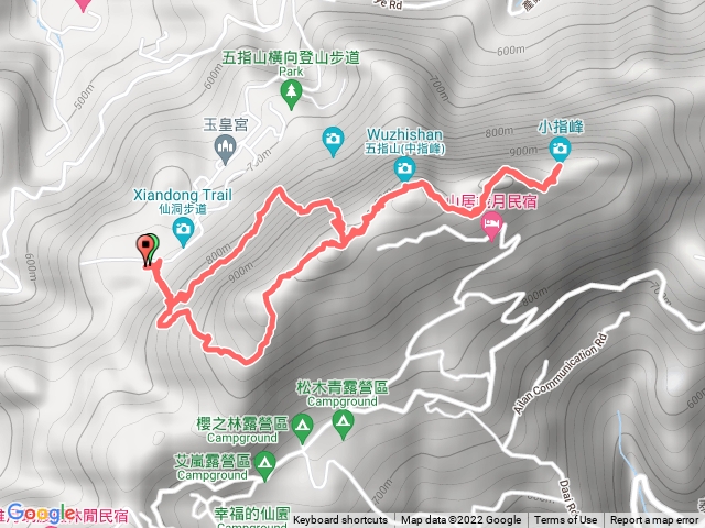 五指山(中指下+橫向古道)