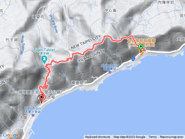 雪山尾稜，石城到大里天公廟2023，12/15