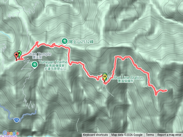 能高越嶺古道雲天宮登山口到木炭窯