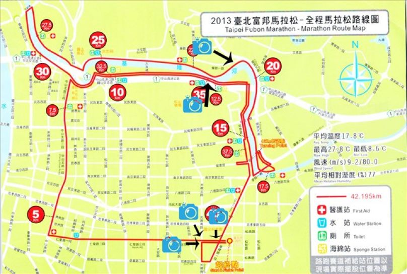 運動筆記 台北馬拉松攝影配置圖
