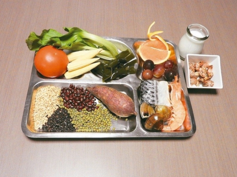 要如何吃得均衡？營養師提醒可以記住每餐餐盤食物分量，就能輕鬆掌握。 圖／台南市立醫院提供