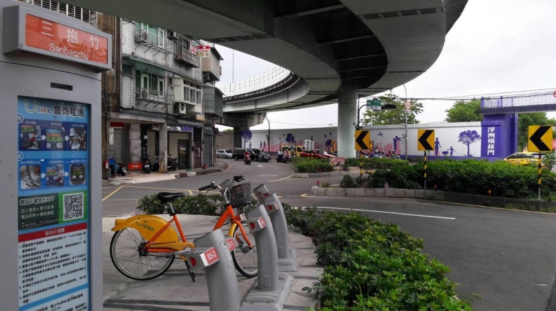 板橋浮洲藝術河濱公園新增三抱竹youbike站 自行車筆記