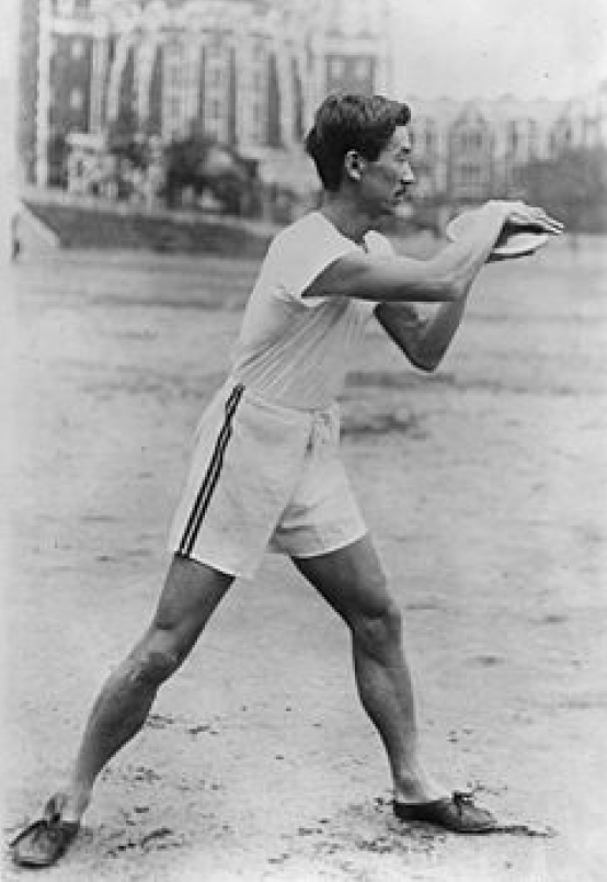 野口源三郎，1920年代表日本参加比利时安特卫普夏季奥运会十项全能获得12名