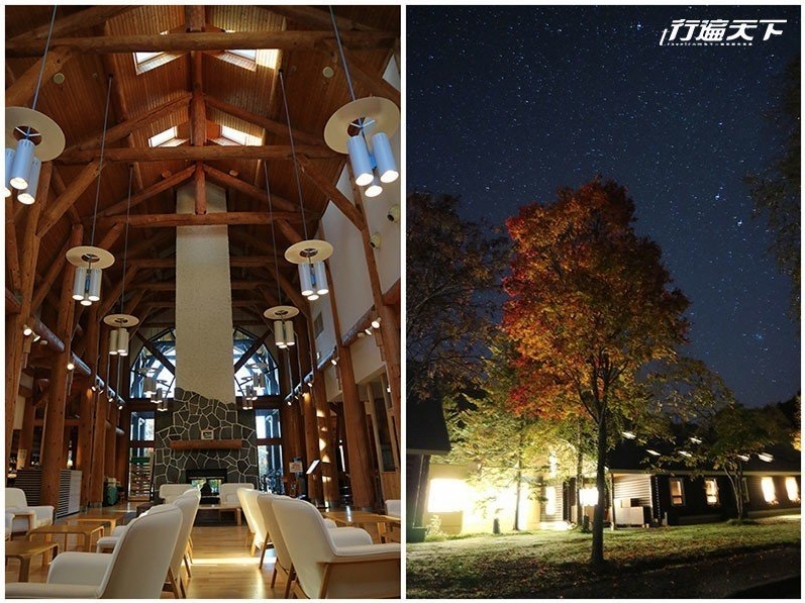 楓之木屋有歐式壁爐設計的居家氣息，夜晚有滿天星光點綴。 　攝影｜行遍天下