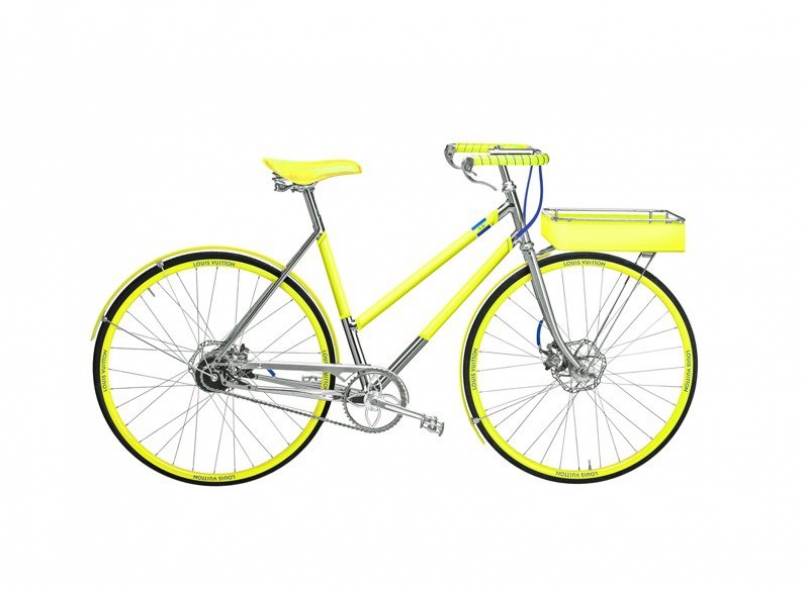 LV Bike步進式車架Lime Yellow自行車。圖／LV提供
