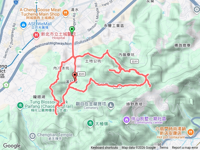 土城五連星(清水石門山+崙仔山+內冷水坑山+牛埔頭山+茅仔嶺)&三小福-O行.......(新北土城)