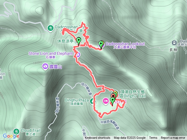 大凍山O型加頂湖步道