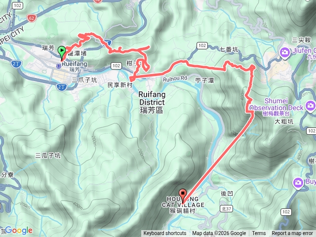 瑞芳車站-四秀-小粗坑山-侯硐車站預覽圖