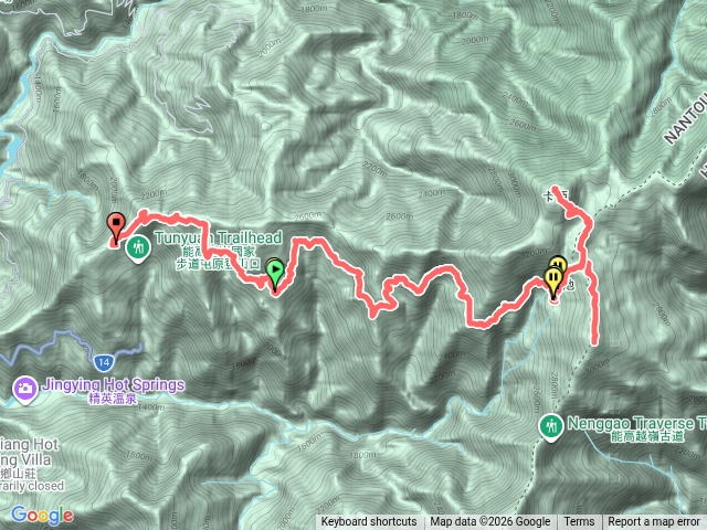 奇萊南華高饒路線（雲天宮登山口）預覽圖