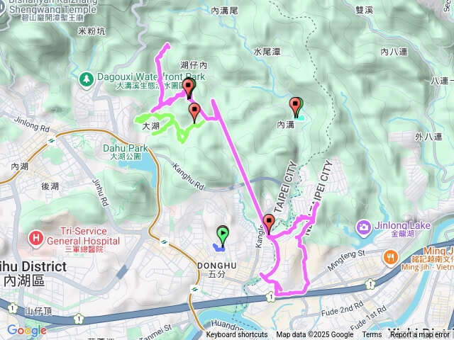 20250902大湖山東南峰-康樂山北峰-明舉山東峰-安湖公園-火炭坑山(騎車爬山)