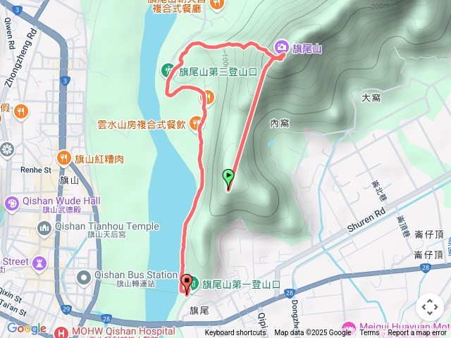 旗尾山-第一登山口入，第三登山口出